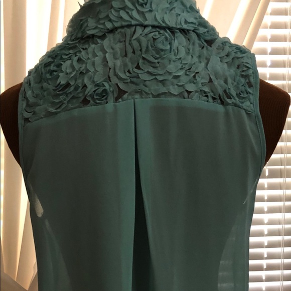 Sans Souci Sheer Sleeveless Blouse, Sz Small - Picture 5 of 9